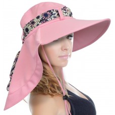 Sun Blocker Mujer Sun Flap Hat with Adjustable Drawstring Hiking Cap Wide Brim 742010035756 eb-62185952